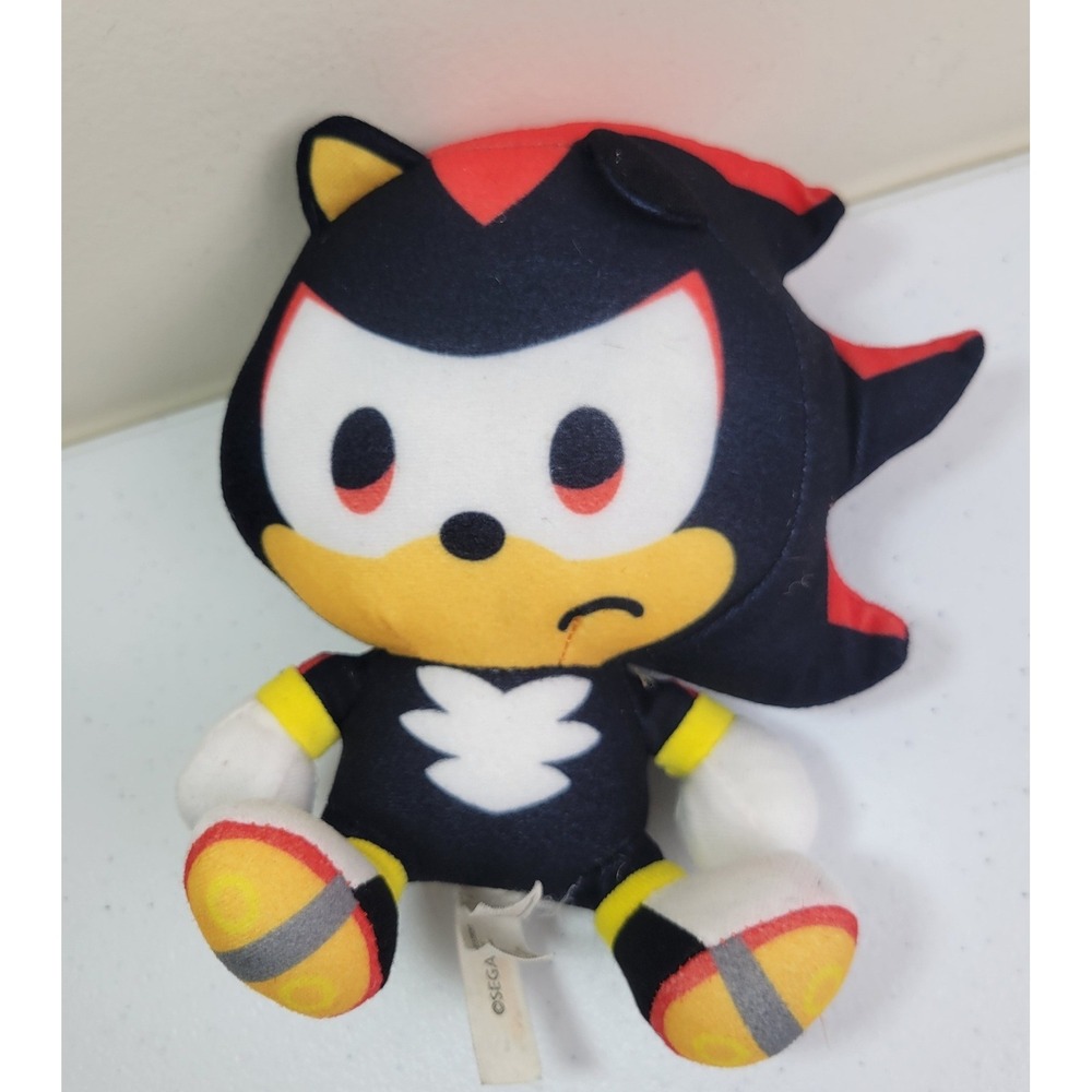 Toy Factory Shadow Hedgehog Plush Sonic Big Head Stuffed Toy Black Red 6"